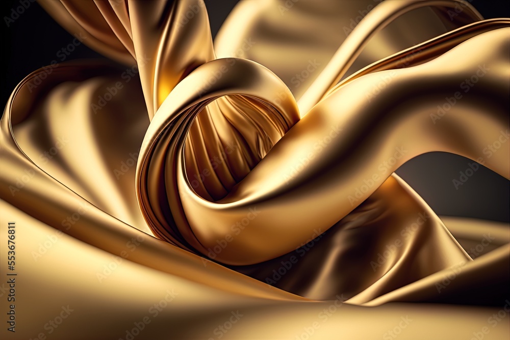 Poster fabric of golden twists and weak focus. generative ai