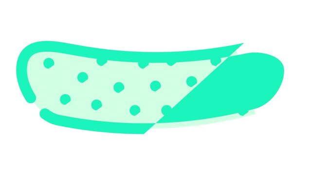 cucumber with pimples color icon animation