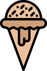 Ice Cream Vector Icon Design Illustration