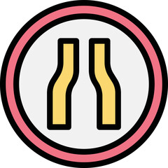 Narrow road Vector Icon Design Illustration