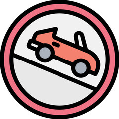 Slope Vector Icon Design Illustration