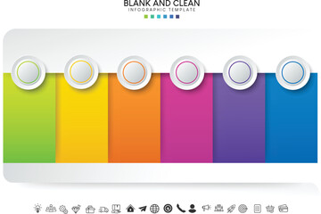 Blank and clean. Steps business data visualization timeline process infographic template design