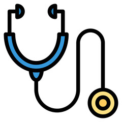 stethoscope filled outline icon