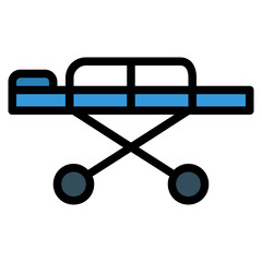 Stretcher filled outline icon