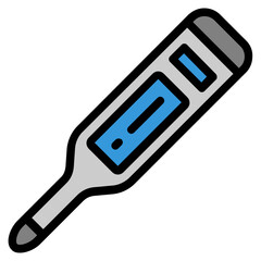 thermometer filled outline icon