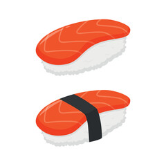 sushi illustration design with fresh fish