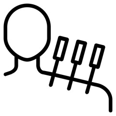 Acupuncture outline icon