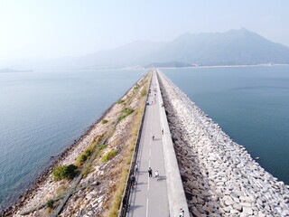 Long scenic road