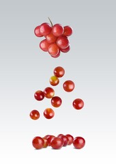 Tasty sweet grape fruits on background.