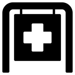 hospital glyph icon