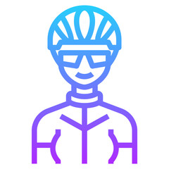 cycling gradient line icon