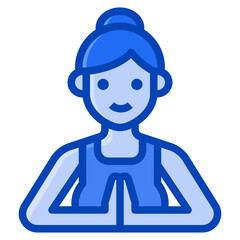 yoga blue icon