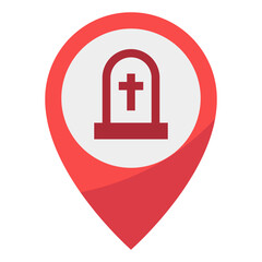 Obraz premium cemetery flat icon