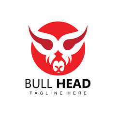 Bull Head Logo, Farm Animal Vector, Livestock Illustration, Company Brand Icon