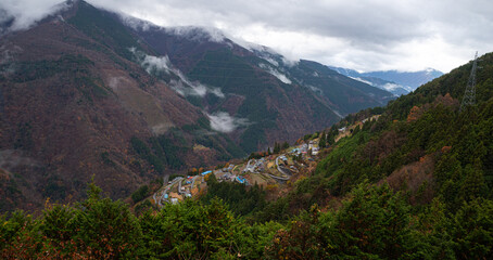 Fototapeta premium 秋の下栗の里 長野県