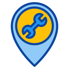 car repair two tone icon