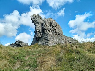 A section of the ruins of Aberystwyth Castle