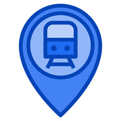 train blue icon