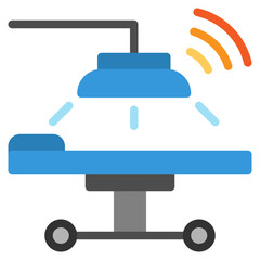 surgical bed flat icon