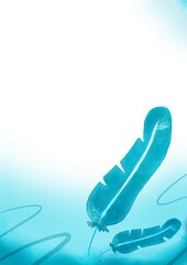 Feather background card with empty space