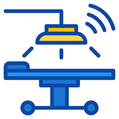 surgical bed two tone icon