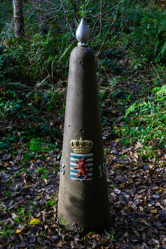 border marker  between Luxembourg and Belgium