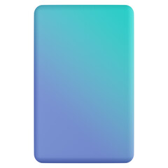 cuboid 3d render icon with transparent background