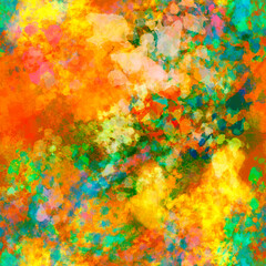 Abstract watercolor layered blurred paint wavy background Vibrant bold summer autumn colors
