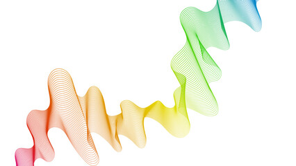 Abstract backdrop with wave gradient lines