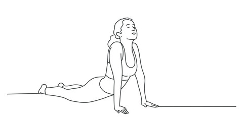 Sport training. Young woman.