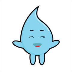 Cute Water Cartoon Illustration