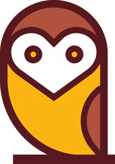 Owl bird color illustration