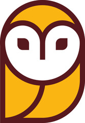 Owl bird color illustration