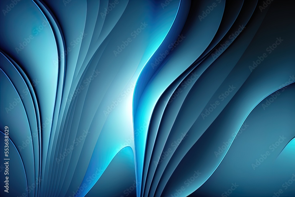 Poster animated blue light gradient background generative ai