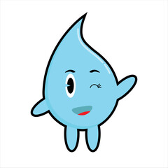 Cute Water Cartoon Illustration