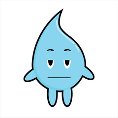 Cute Water Cartoon Illustration