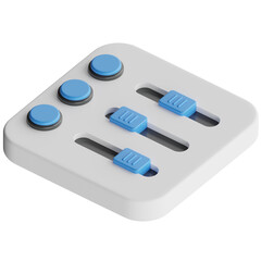 volume mixer 3d render icon