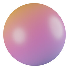 sphere 3d render gradient color