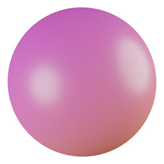 sphere 3d render gradient color