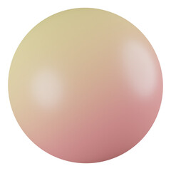 sphere 3d render gradient color