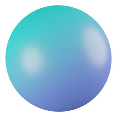 sphere 3d render gradient color