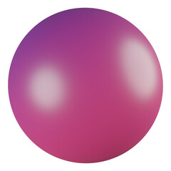 sphere 3d render gradient color