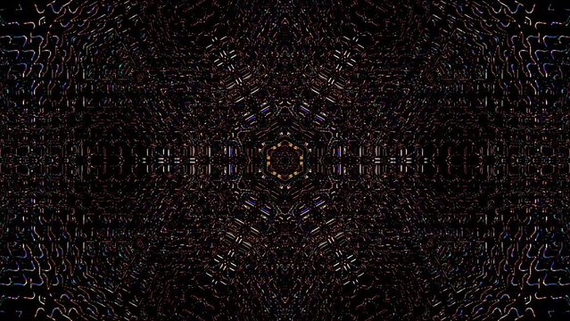 Abstract background moving stripes and flashing with shining light dots. Animation with circles	