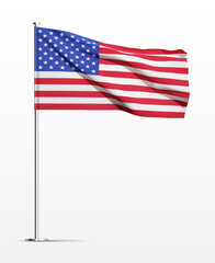 American flag isolated on white. EPS10 vector