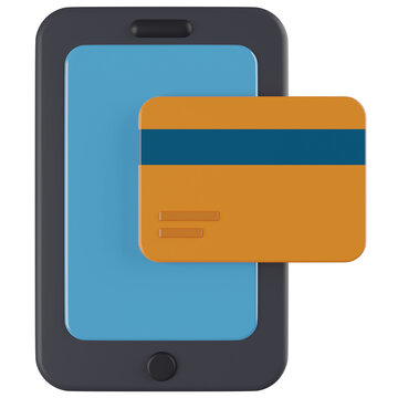 online card payment 3d render icon