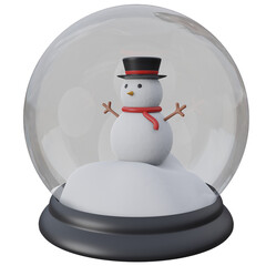 snow globe 3d render icon