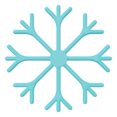 snowflake 3d render icon