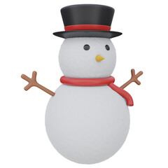 snowman 3d render icon
