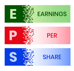 EPS - Earnings Per Share acronym, concept background. vector illustration concept with keywords and icons. lettering illustration with icons for web banner, flyer, landing page, presentation