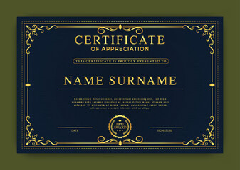 Vector professional elegant certificate template design
